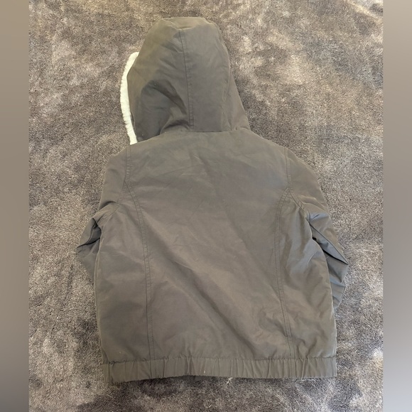 Gymboree Gray Winter Jacket with Pink Heart - Picture 3 of 3